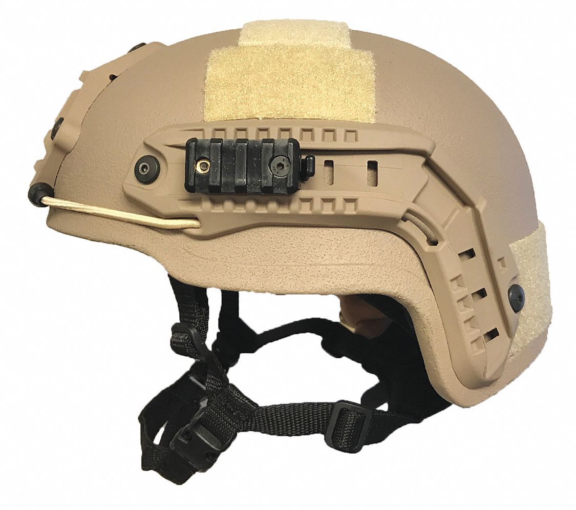 UNITED SHIELD, S Fits Hat Size, Tan, Ballistic Helmet 54PD52SPEC OPS