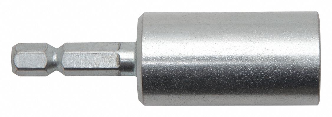 Socket Driver: Steel, Plain, 1/4”-20 Compatible Anchor Size, Plain