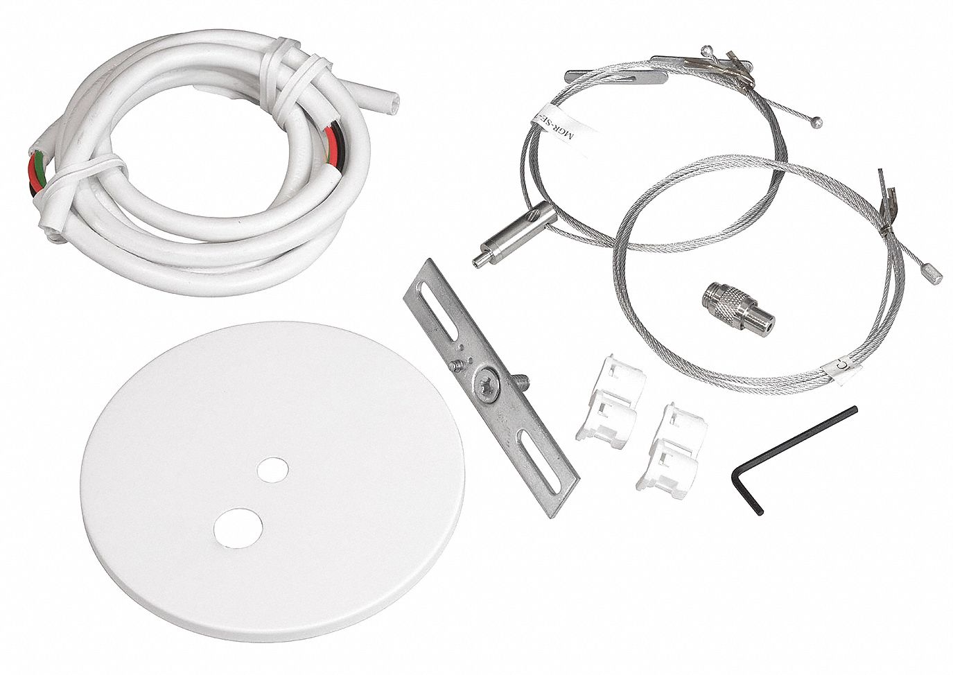 thumbnail image 2 of Columbia Lighting XE45MBSS Stainless Steel Aircraft Cable Hanging Kit For Light Fixtures 2 of 6