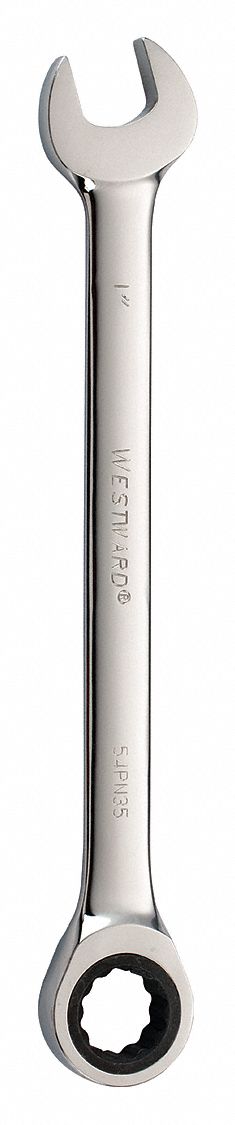 Combination Wrench: Alloy Steel, Chrome, 1 in Head Size, 13 in Overall Lg, Std