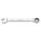 COMBINATION WRENCH, ALLOY STEEL, CHROME, 18 MM HEAD SIZE, 9¼ IN OVERALL L, STANDARD, ROUNDED