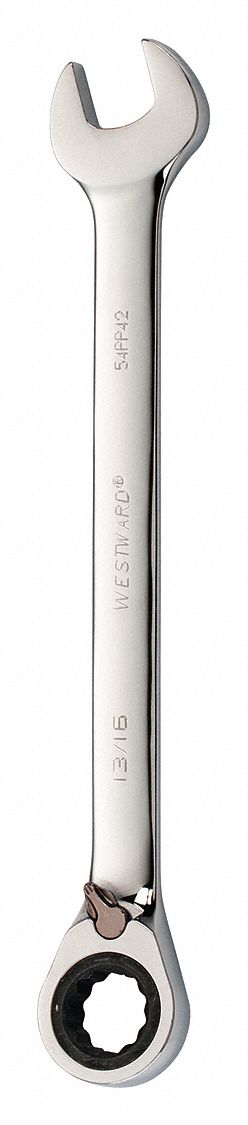 COMBINATION WRENCH, ALLOY STEEL, CHROME, 13/16 IN HEAD SIZE, 11&frac12; IN OVERALL L, OFFSET
