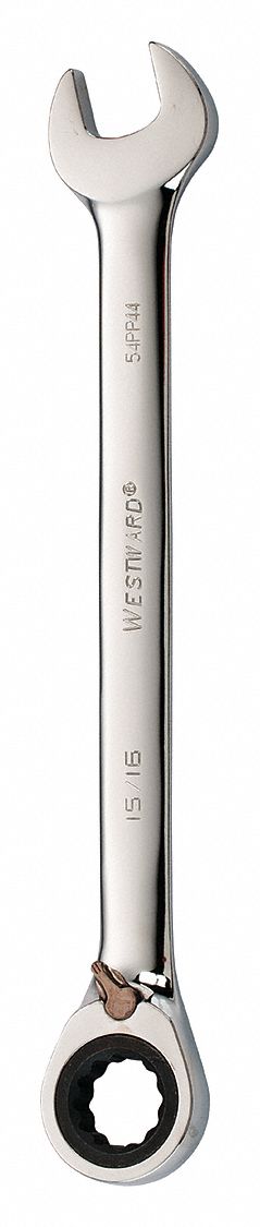 COMBINATION WRENCH, ALLOY STEEL, CHROME, 15/16 IN HEAD SIZE, 13 IN OVERALL L, OFFSET