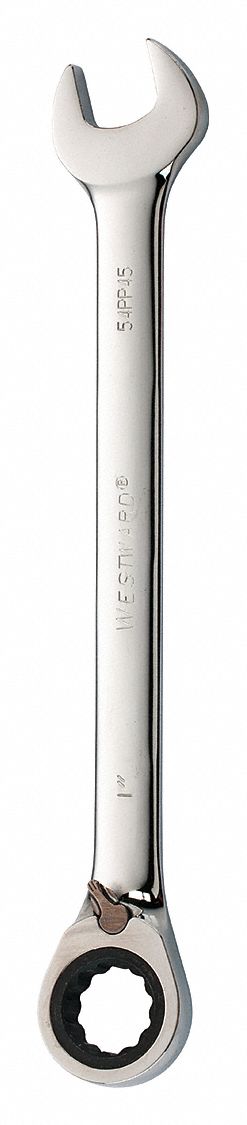 Combination Wrench: Alloy Steel, Chrome, 1 in Head Size, 13 in Overall Lg, Offset