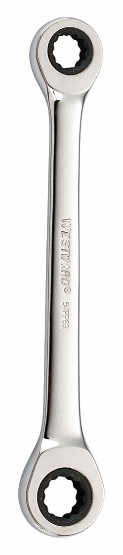 BOX END WRENCH, ALLOY STEEL, CHROME, 5/16 IN/3/8 IN HEAD SIZE, 5 IN OVERALL L, STANDARD