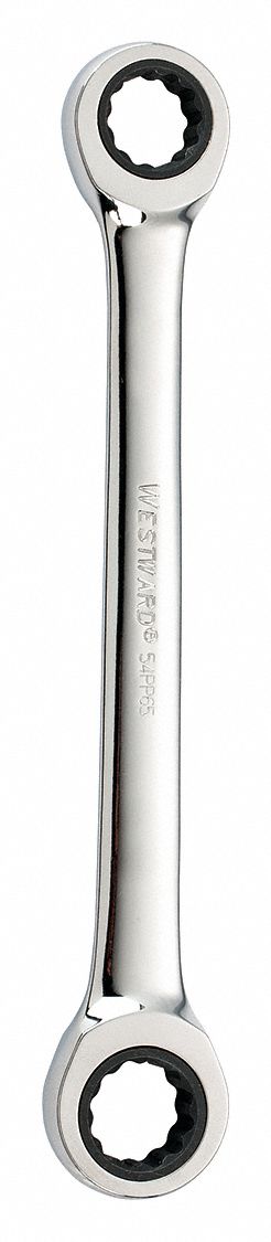 BOX END WRENCH, ALLOY STEEL, CHROME, 9/16 IN/⅝ IN HEAD SIZE, 7½ IN OVERALL L, STANDARD