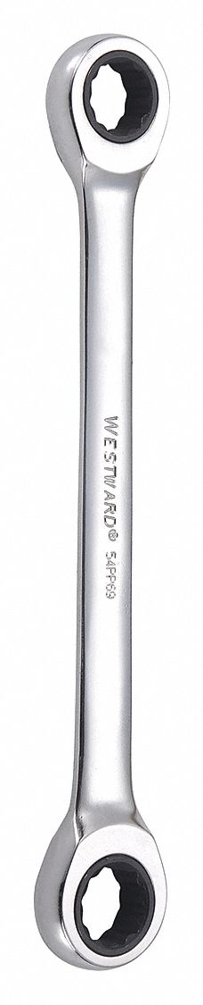 BOX END WRENCH, ALLOY STEEL, CHROME, 12 MM/13 MM HEAD SIZE, 6¾ IN OVERALL L, STANDARD