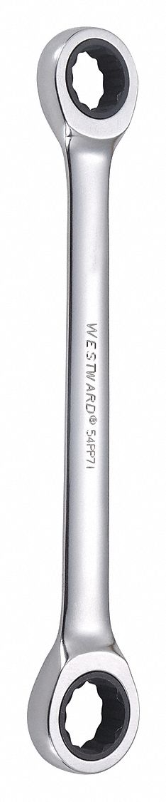 BOX END WRENCH, ALLOY STEEL, CHROME, 16 MM/18 MM HEAD SIZE, 8¼ IN OVERALL L, STANDARD