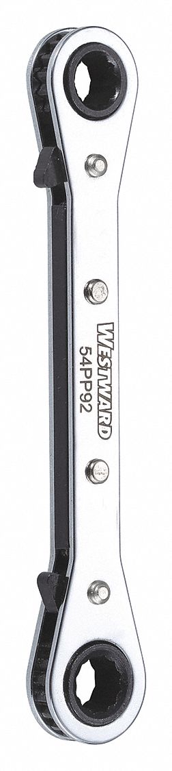 BOX END WRENCH, ALLOY STEEL, CHROME, 11 MM/12 MM HEAD SIZE, 5½ IN OVERALL L, STANDARD