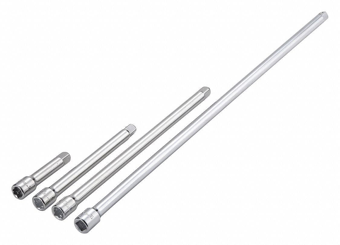 SOCKET EXTENSION SET,3/8",18" L,4 PCS.