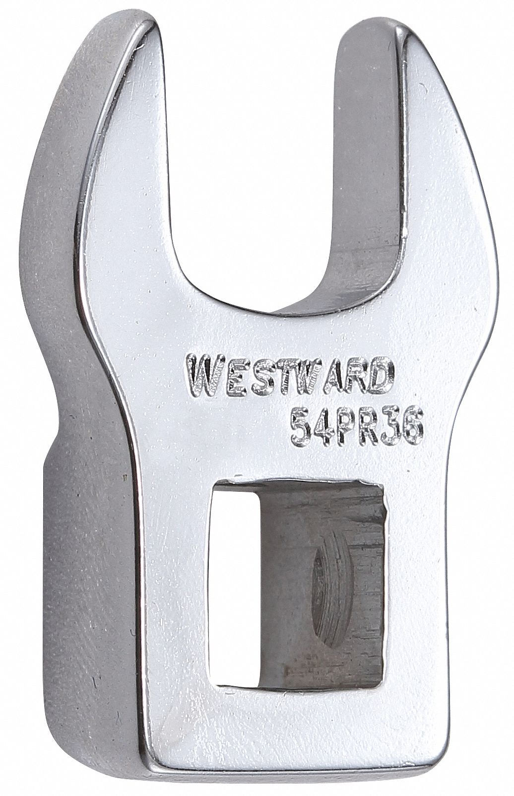 Crowfoot Socket Wrench: Alloy Steel, Chrome, 3/8 in Drive Size, 1/2 in Head Size, Rounded