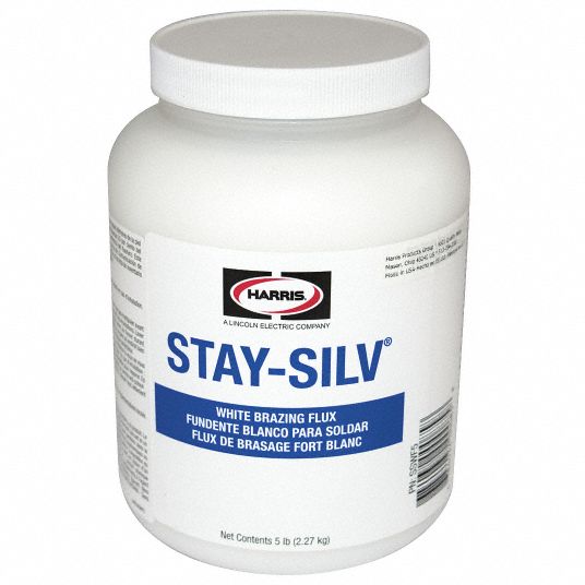 HARRIS Brazing Flux 5 lb, Jar, Paste, FB3A, StaySilv White 54RY03