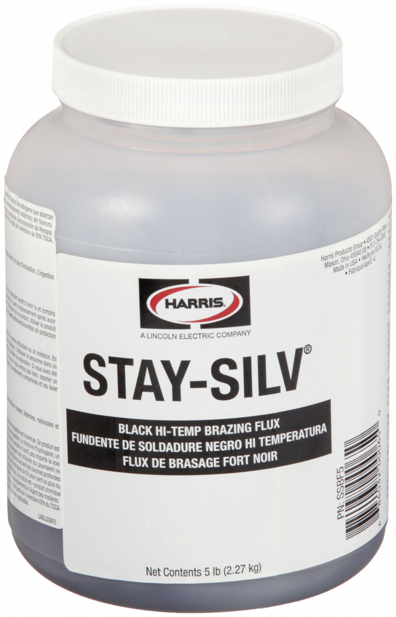 HARRIS, 5 lb, Jar, Brazing Flux 54RY05SSBF5 Grainger