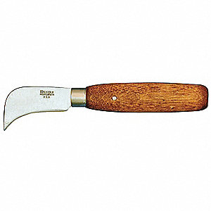 LINOLEUM KNIFE,CURVED BLADE,7" L