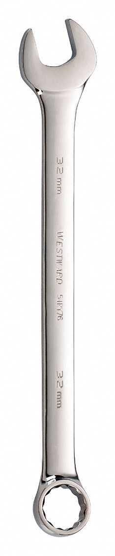 COMBINATION WRENCH, ALLOY STEEL, CHROME, 32 MM HEAD SIZE, 16 5/8 IN OVERALL L, OFFSET