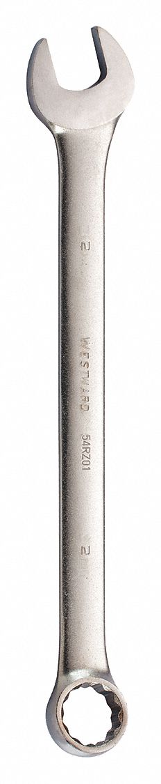 Combination Wrench: Alloy Steel, Satin, 2 in Head Size, 25 3/4 in Overall Lg, Offset