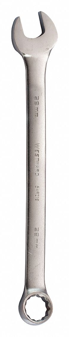 COMBINATION WRENCH, ALLOY STEEL, SATIN, 29 MM HEAD SIZE, 16 1/4 IN OVERALL L, OFFSET