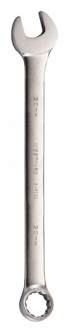 COMBINATION WRENCH, ALLOY STEEL, SATIN, 30 MM HEAD SIZE, 16 1/4 IN OVERALL L, OFFSET