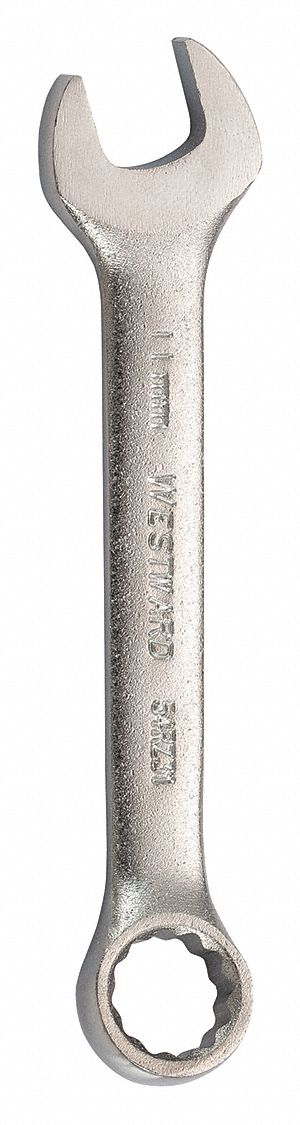COMBINATION WRENCH, ALLOY STEEL, SATIN, 11 MM HEAD SIZE, 4 IN OVERALL L, OFFSET