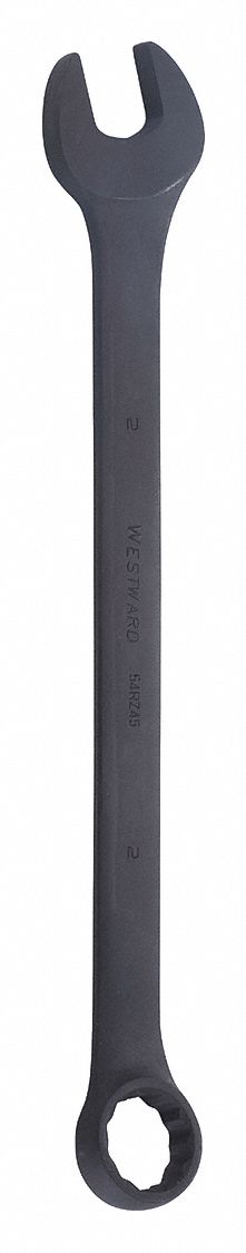 Combination Wrench: Alloy Steel, Black Oxide, 2 in Head Size, 25 3/4 in Overall Lg, Offset
