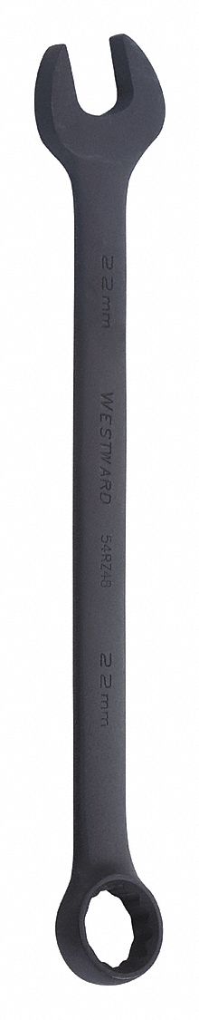 COMBINATION WRENCH, ALLOY STEEL, BLACK OXIDE, 22 MM HEAD SIZE, 11½ IN OVERALL L, OFFSET