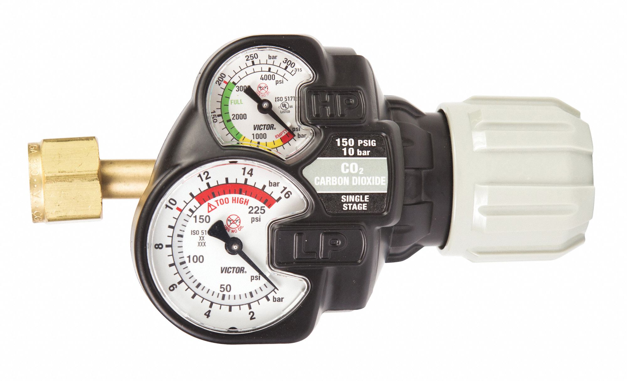 RM-LP55　VICTOR VICTOR, Single Stage, CGA 320 Inlet, Gas Regulator - 54RZ95