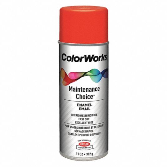 KRYLON INDUSTRIAL ColorWorks Spray Paint in Gloss Equipment Orange for