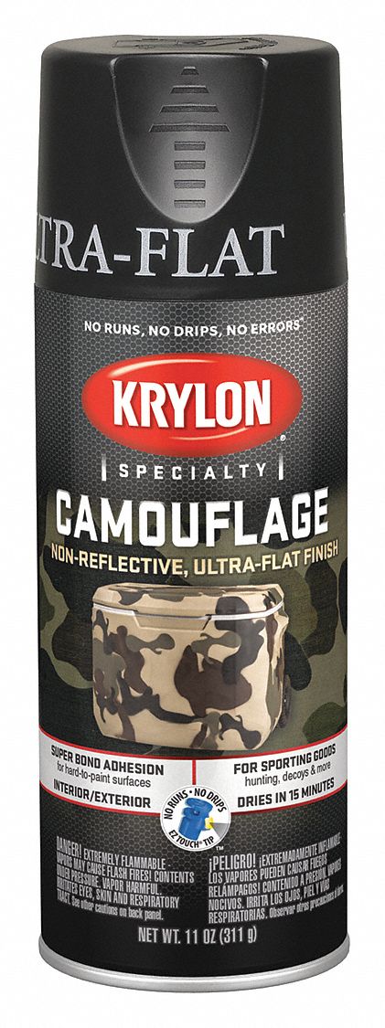 SPRAY PAINT,ULTRA-FLAT,BLACK,11 OZ.