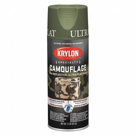 KRYLON Camouflage Spray Paint in UltraFlat Light Green for Ceramic