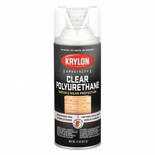 KRYLON INDUSTRIAL Polyurethane Polyurethane Spray in Satin Clear for