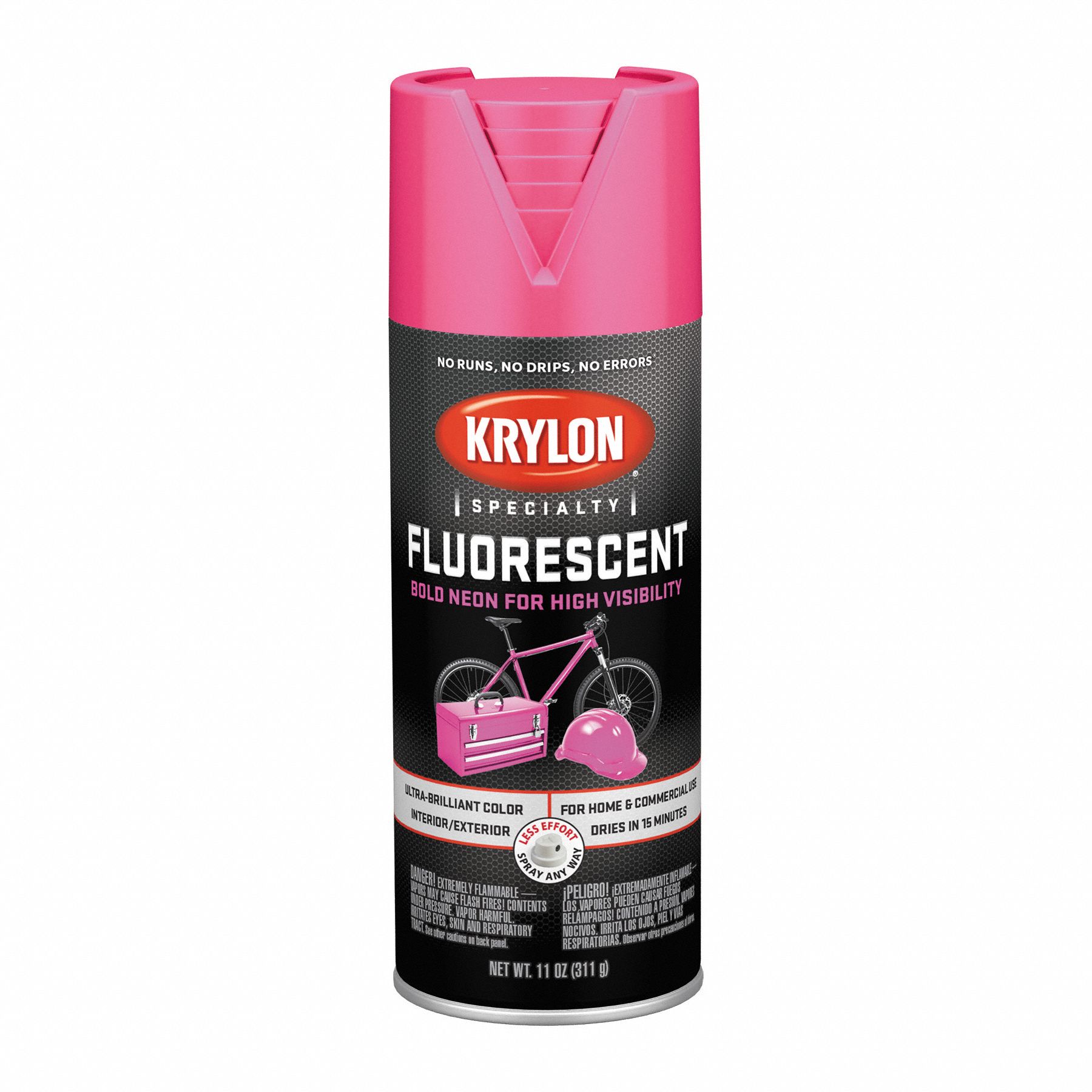 KRYLON Fluorescent Spray Paint In Gloss Cerise For Ceramic Fabric   54TJ69 AS02