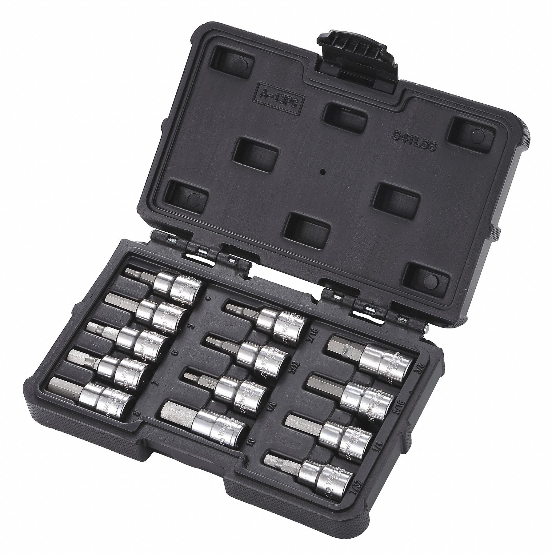 SOCKET BIT SET,3/8",SAE/METRIC,13 PCS.