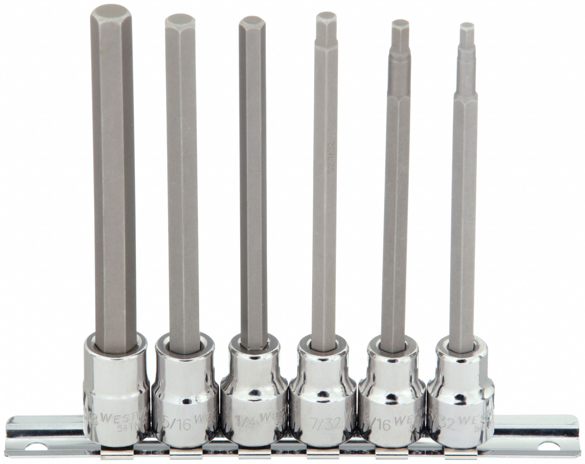 SOCKET BIT SET,3/8" DRIVE,SAE,6 PCS.