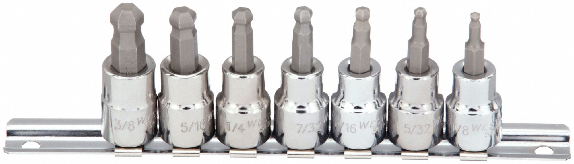 SOCKET BIT SET,3/8" DRIVE,SAE,7 PCS.