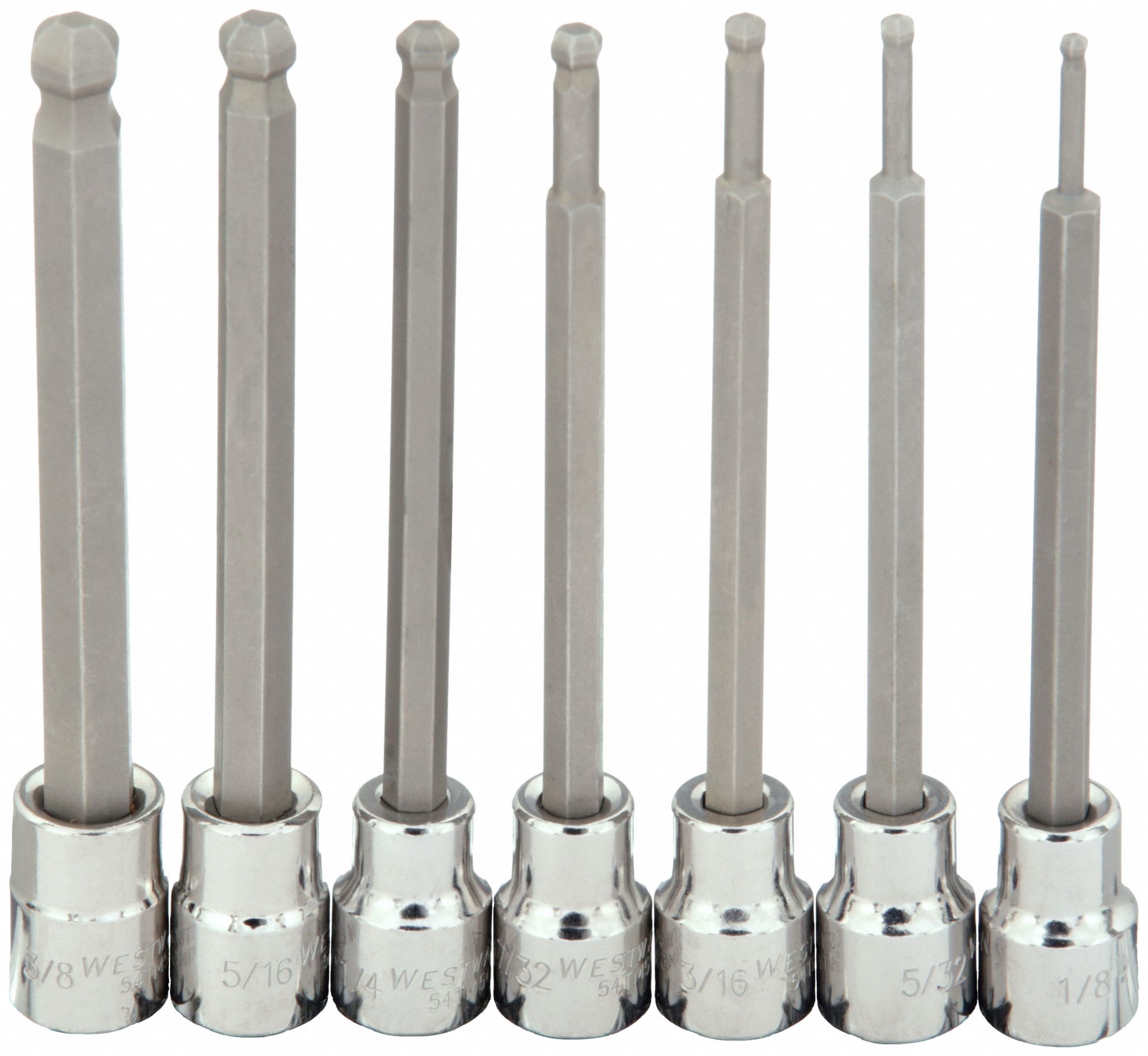 SOCKET BIT SET,3/8" DRIVE,SAE,7 PCS.