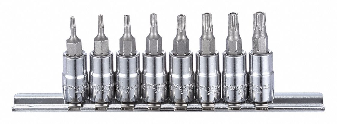 SocketBitSet 1/4in Chrome Torx