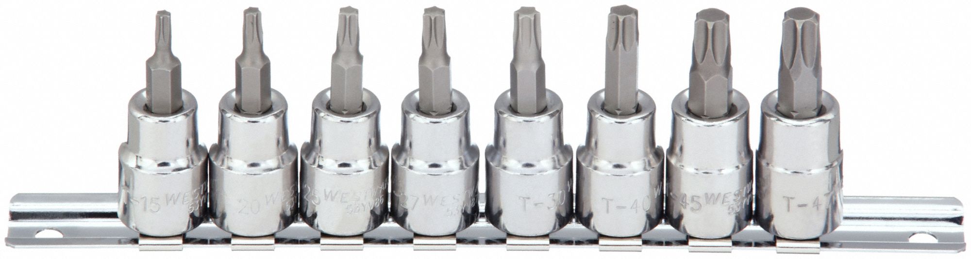 SOCKET BIT SET,3/8" DRIVE,SAE,8 PCS.