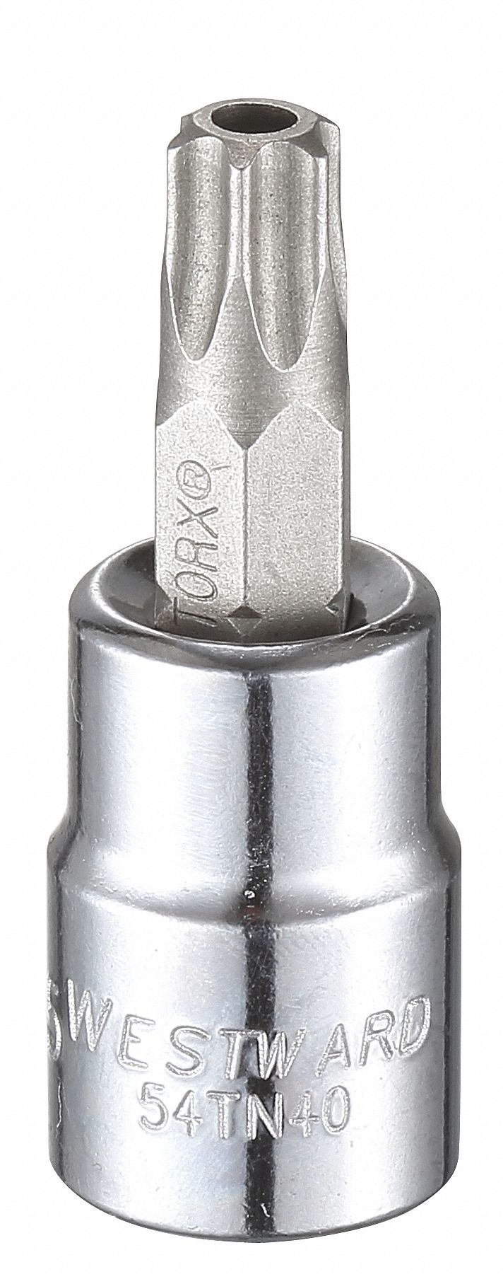 WESTWARD Socket Bit: 3/8 in Drive Size, Tamper Resistant Torx Tip, T45 ...