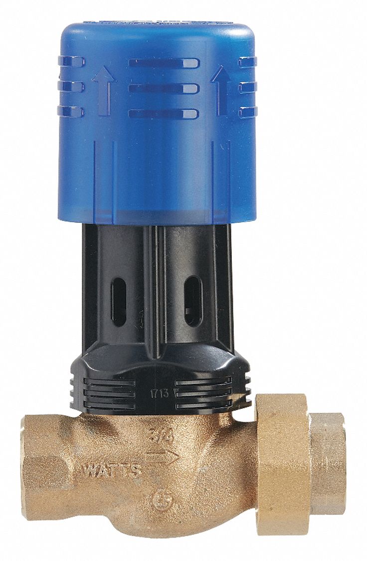 Pressure Regulator: FNPT x FNPT, 3/4 in Pipe Size, Bronze, 8 psi to 21 psi, 212°F Max. Op Temp