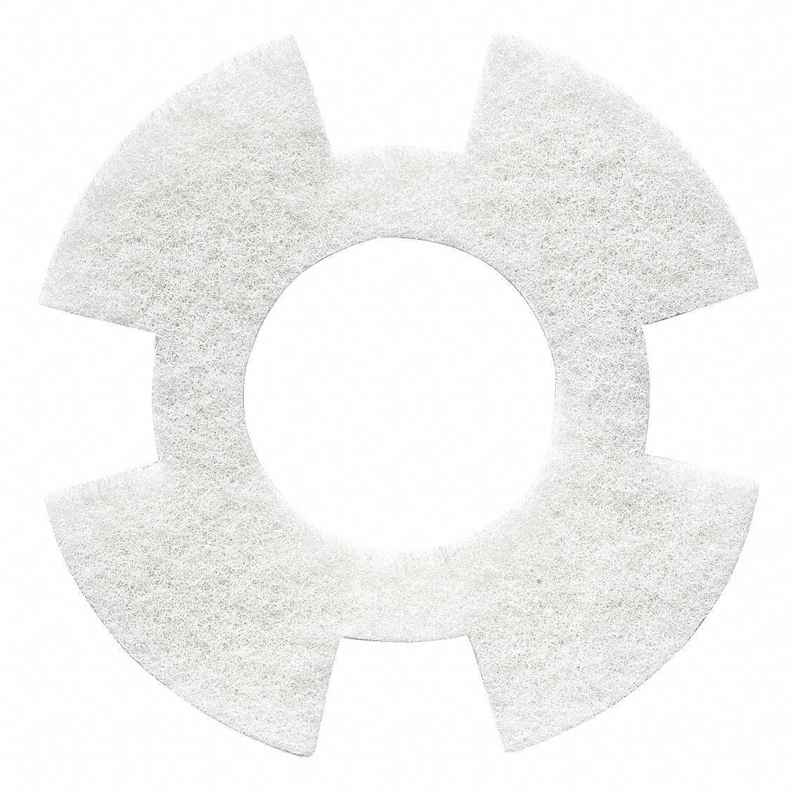 Cleaning Pad: 10 5/8 in Dia, Polyester, White, 350 RPM Max Speed, 10 PK