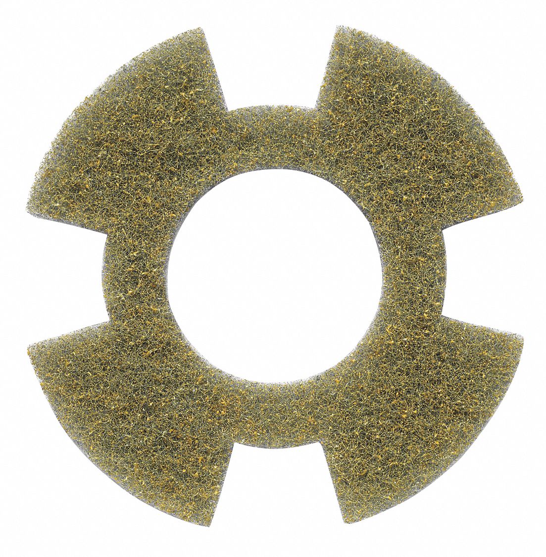 Cleaning Pad: 10 5/8 in Dia, Diamond, Yellow, 350 RPM Max Speed, 1 PR