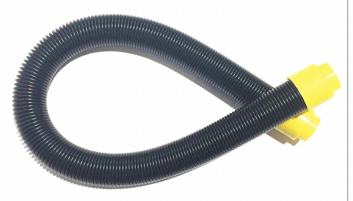 Vacuum Hose: Vacuum Hose, Plastic, 9 in Overall Lg, 1/2 in Overall Wd, Black