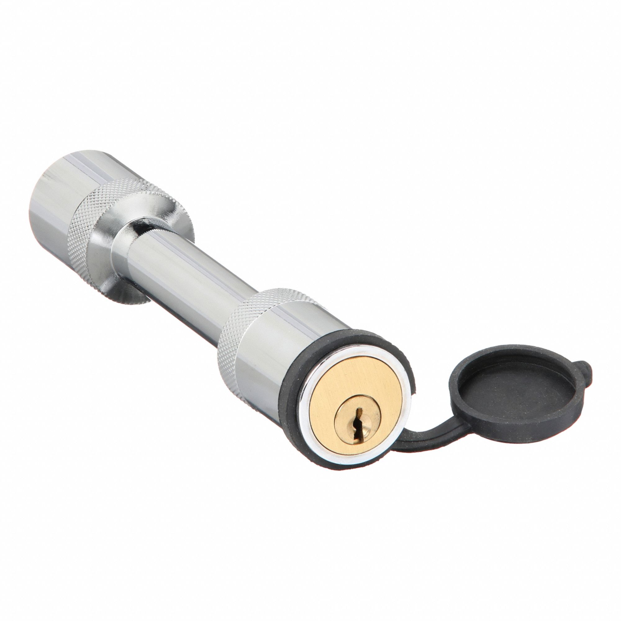 ATV Vise Locking Hitch Pin: Steel, 7 1/4 in Overall Lg, 1 1/2 in Overall Wd, 4 5/8 in Overall Ht