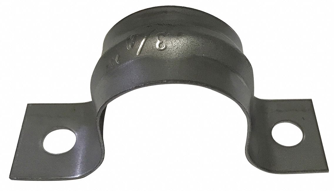 PIPE STRAP: GALVANIZED STEEL, FOR ¾ IN PIPE, FOR 1 3/64 IN COPPER TUBE, FOR 1 3/64 IN MAX OD