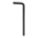 HEX KEY, 0 BALL ENDS, 3 MM TIP SIZE, METRIC, SHORT, ALLOY STEEL, BLACK OXIDE