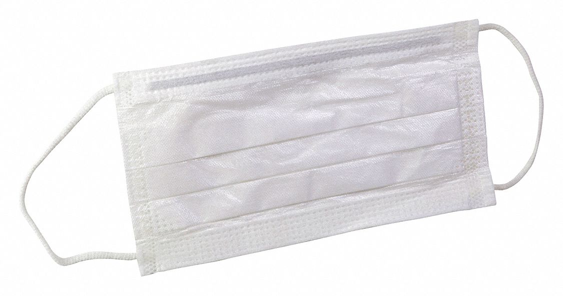 Cleanroom Mask: Dual, Non-Adj, Polyethylene, White, M Mask Size, KIMTECH PURE, Flat-Fold, 500 PK