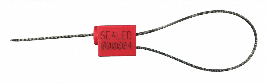 1/16 Cable Seals Red Plastic PK100