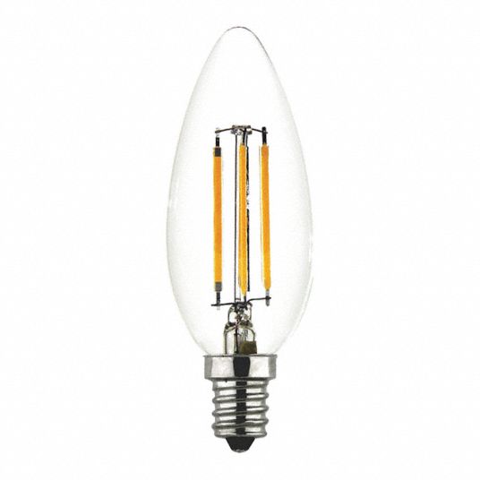 MAXLITE LED Bulb, B10, Candelabra Screw (E12), 2,700 K, 300 lm, 4W, 120V AC 54UA13F4B10D27