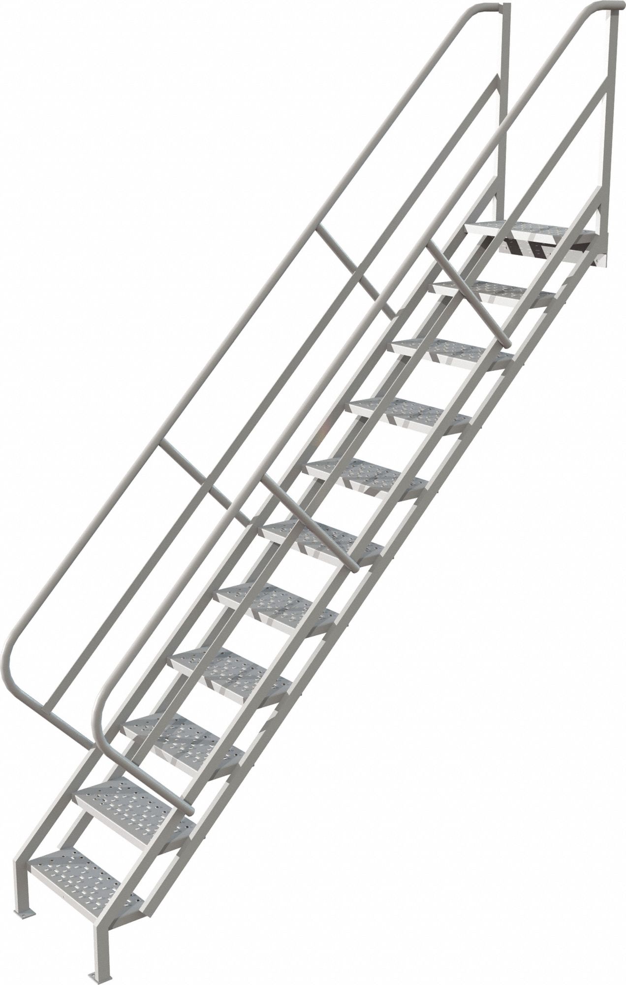 Steel Stair Unit, 104 1/2 in Top Step Height, 450 lb Load Capacity