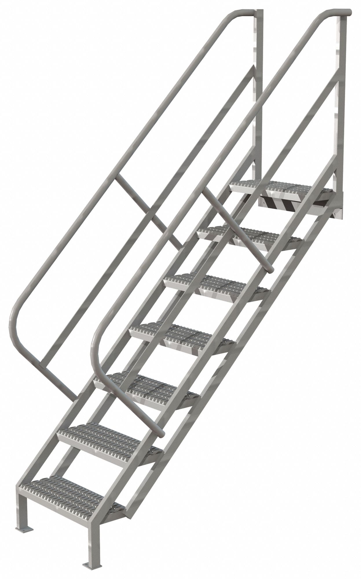 TRIARC Steel Stair Unit, 66 1/2 in Top Step Height, 450 lb Load